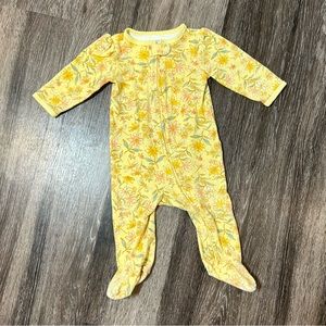 Carter’s Yellow Floral Footie Pajamas | 6M